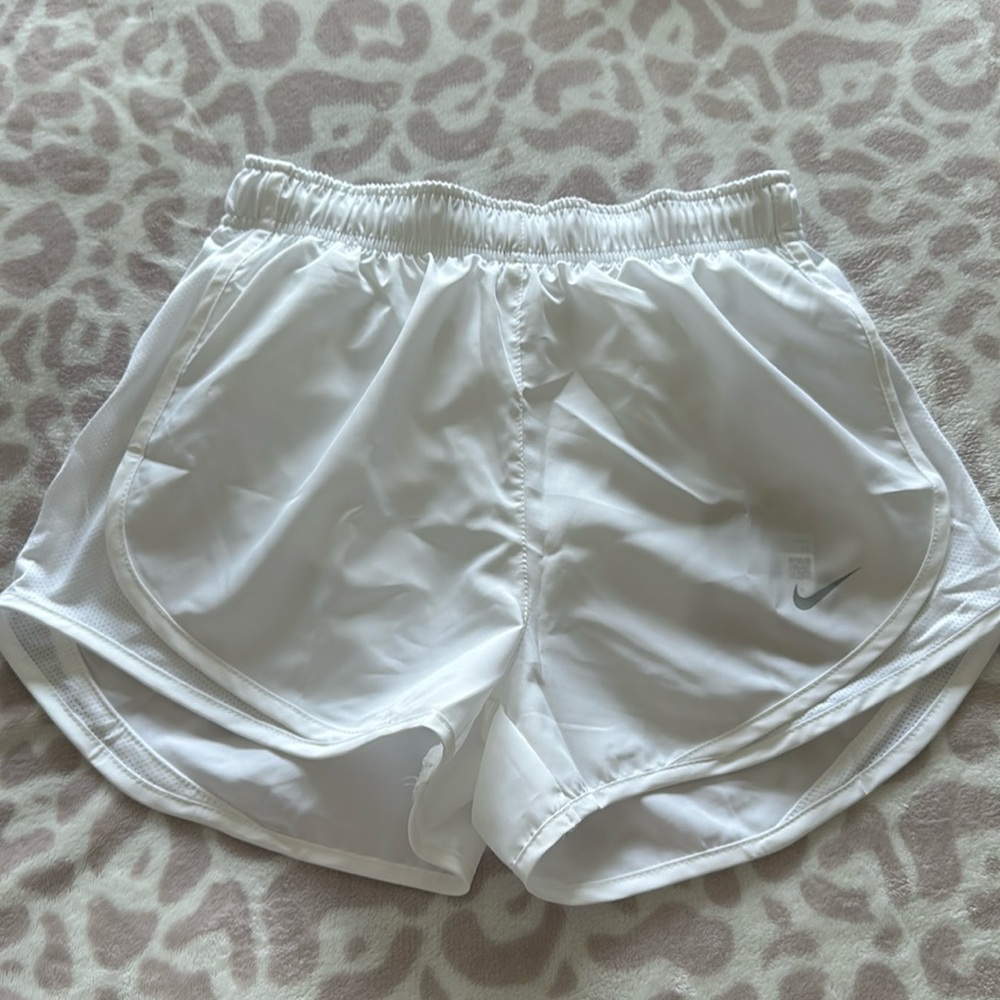 White Nike shorts